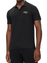 EA7 Emporio Armani koszulka polo męska czarna Regular Fit, Rozmiar L