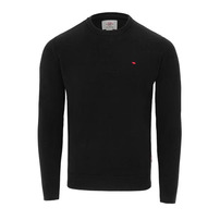 Lee Cooper sweter męski czarny, długi rękaw, dekolt okrągły, Rozmiar XL