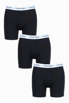 Bokserki Męskie Calvin Klein 3-Pak Czarny, Długie Nogawki, Rozmiar XL