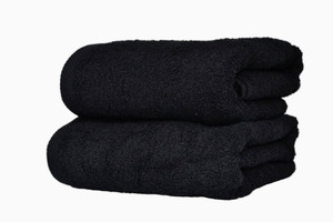 Czarny ręcznik 100% bawełna – wysoka jakość, gramatura 500 g/m², Rozmiar 50×100 cm