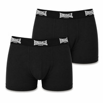 Bokserki męskie Lonsdale Trunk 2-pak czarne bawełna LYCRA, Rozmiar XL