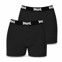 Lonsdale bokserki męskie 2 szt czarne bawełna komplet, Rozmiar XXL