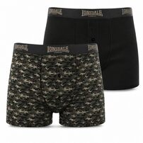 Lonsdale bokserki męskie 2 szt Camo Khaki bawełna komplet, Rozmiar L