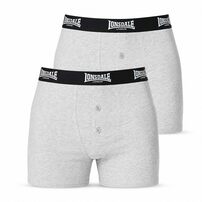 Lonsdale bokserki męskie 2 szt szare bawełna komplet, Rozmiar XXL